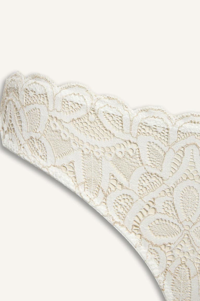 Glittery Lace Brazilian Panties