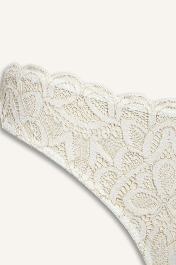 Glittery Lace Brazilian Panties