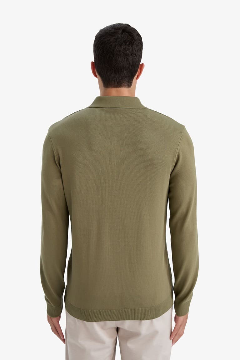 Standard Fit Polo Neck Knitwear Sweater