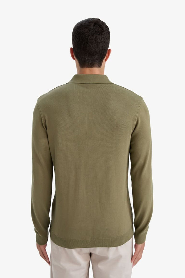 Standard Fit Polo Neck Knitwear Sweater