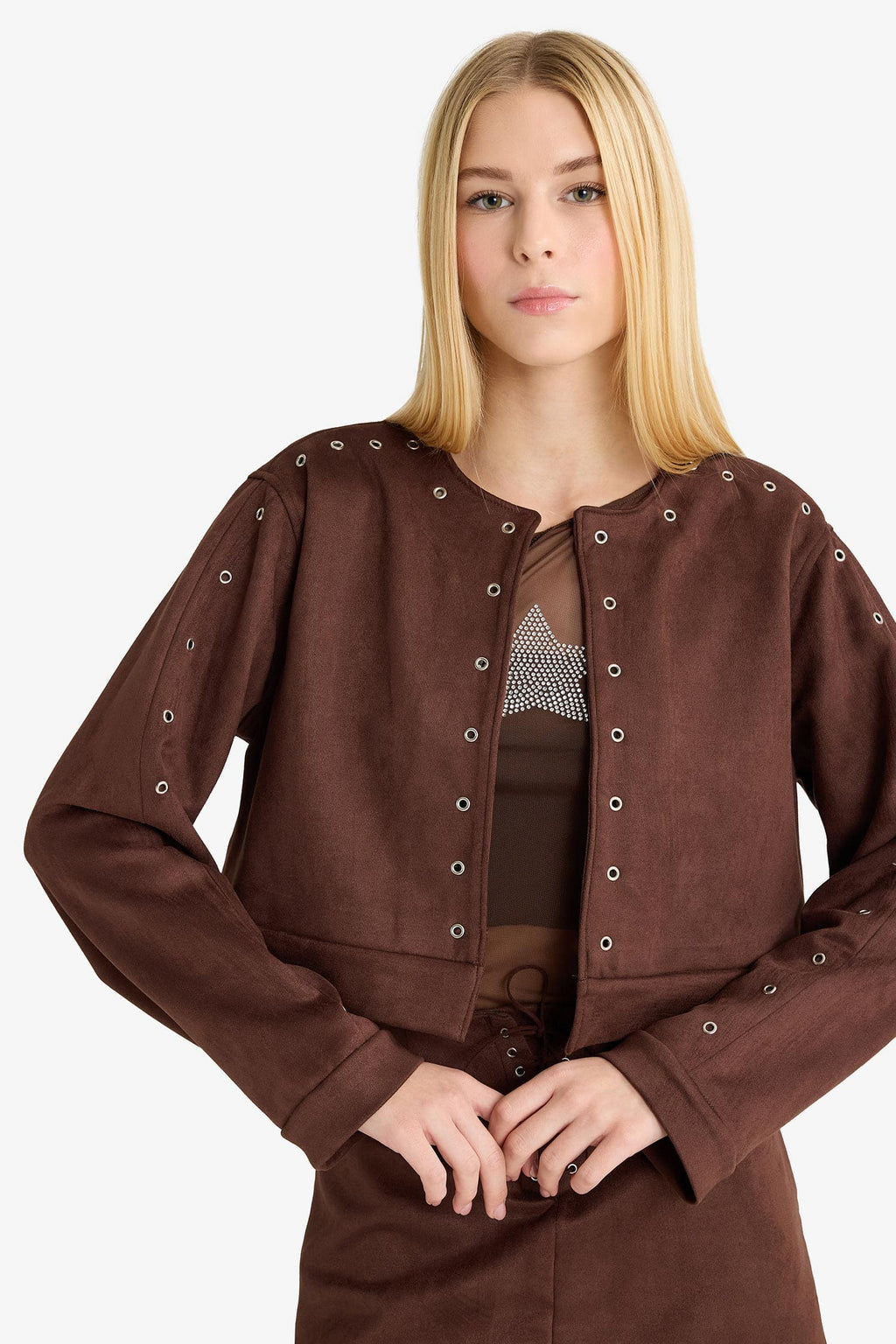 Crop Suede Jacket