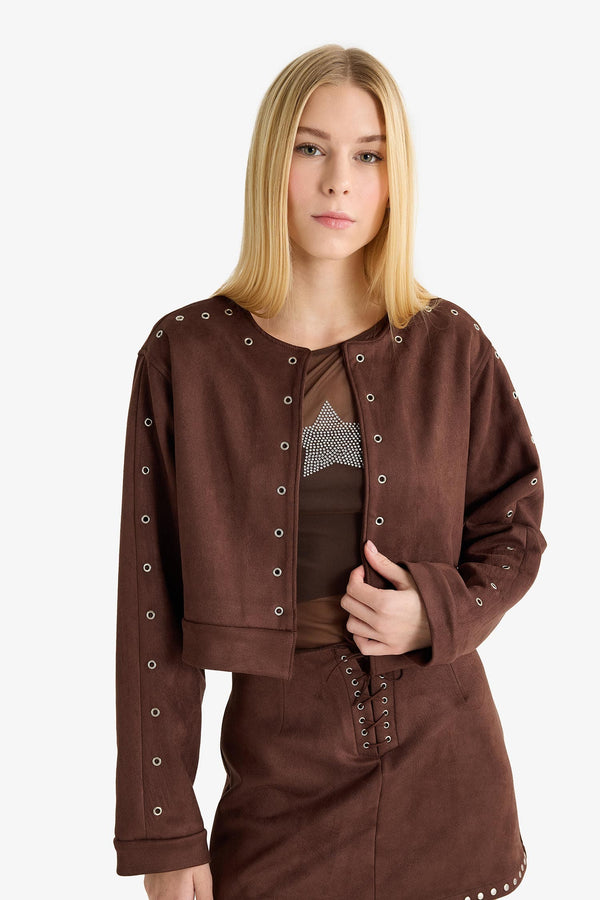 Crop Suede Jacket