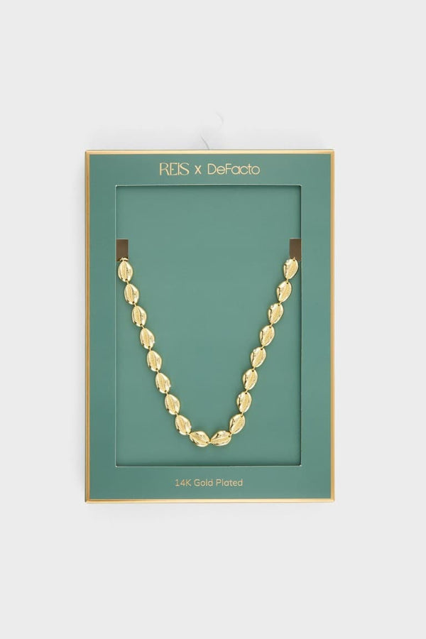 Reis X DeFacto Seashell Patterned Gold Necklace