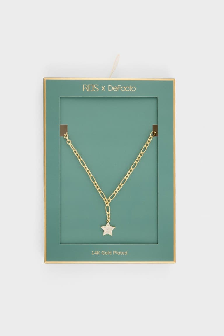 Reis X DeFacto Star Figure Gold Necklace