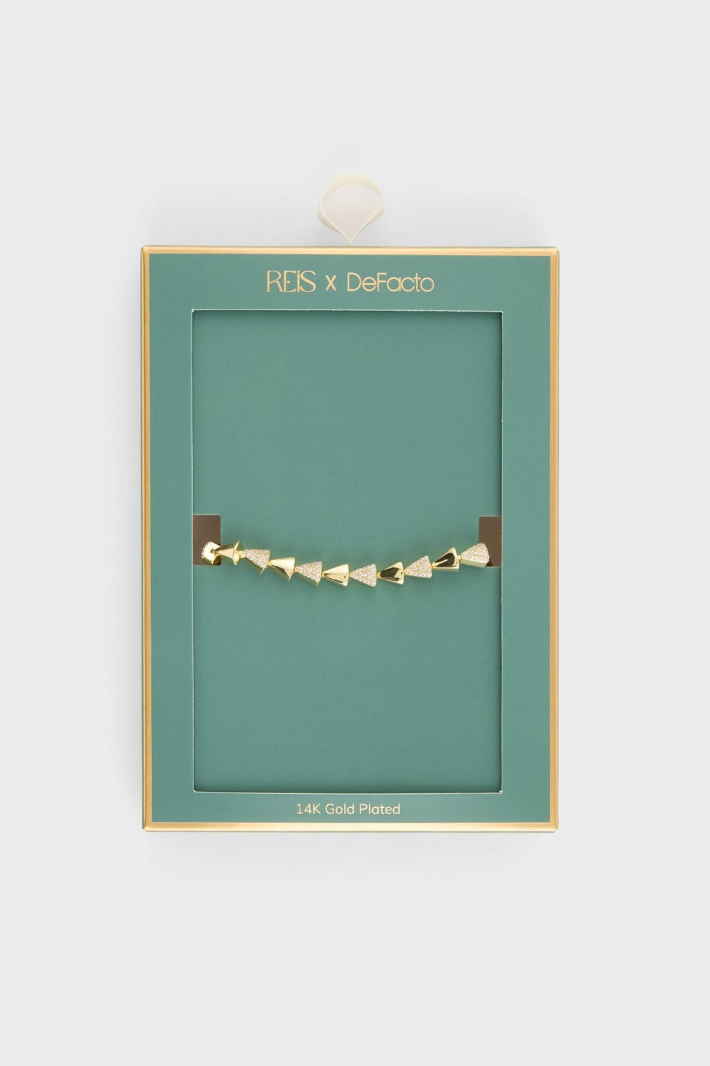 Reis X DeFacto Triangle Figure Gold Bracelet