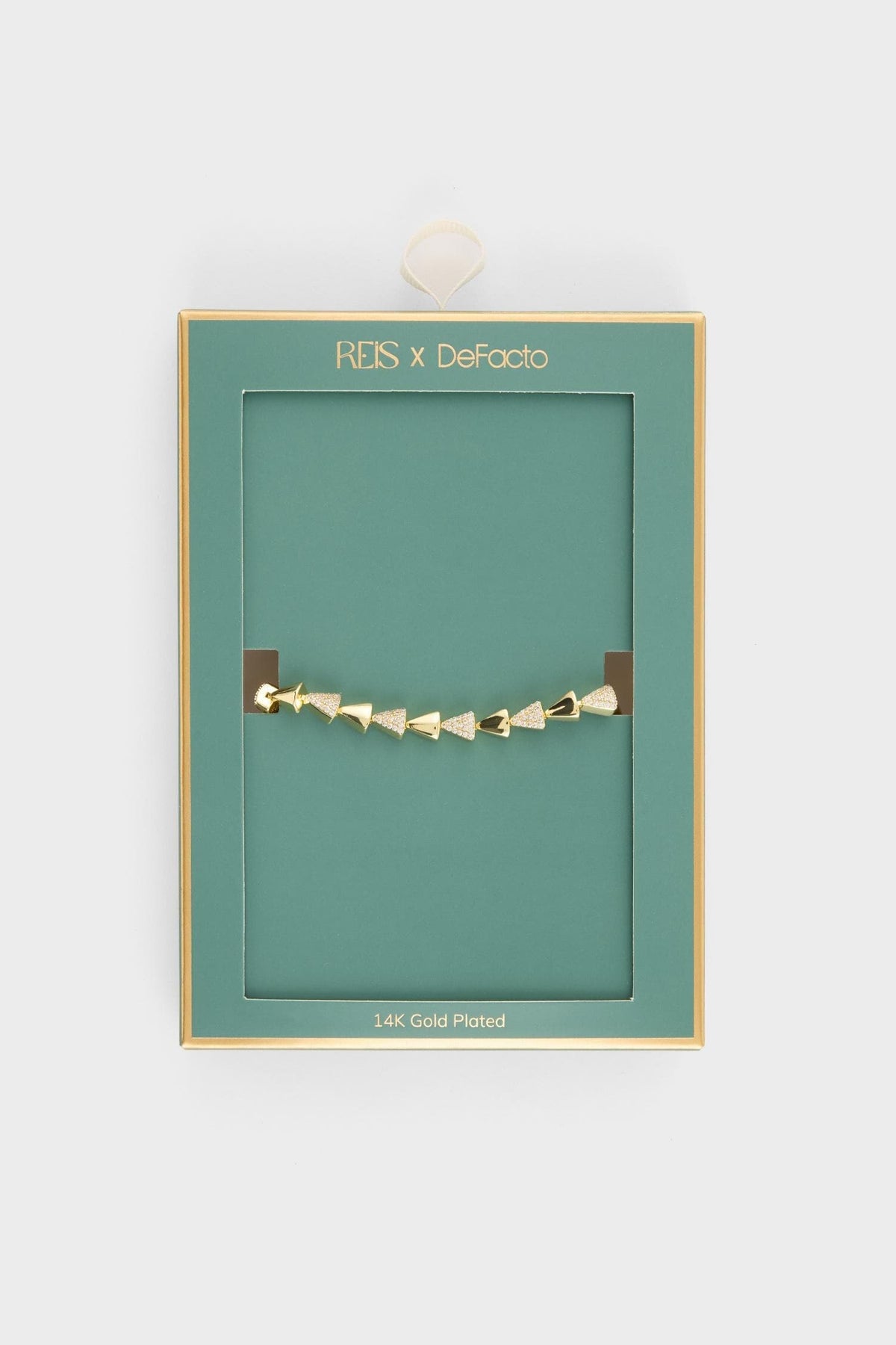 Reis X DeFacto Triangle Figure Gold Bracelet