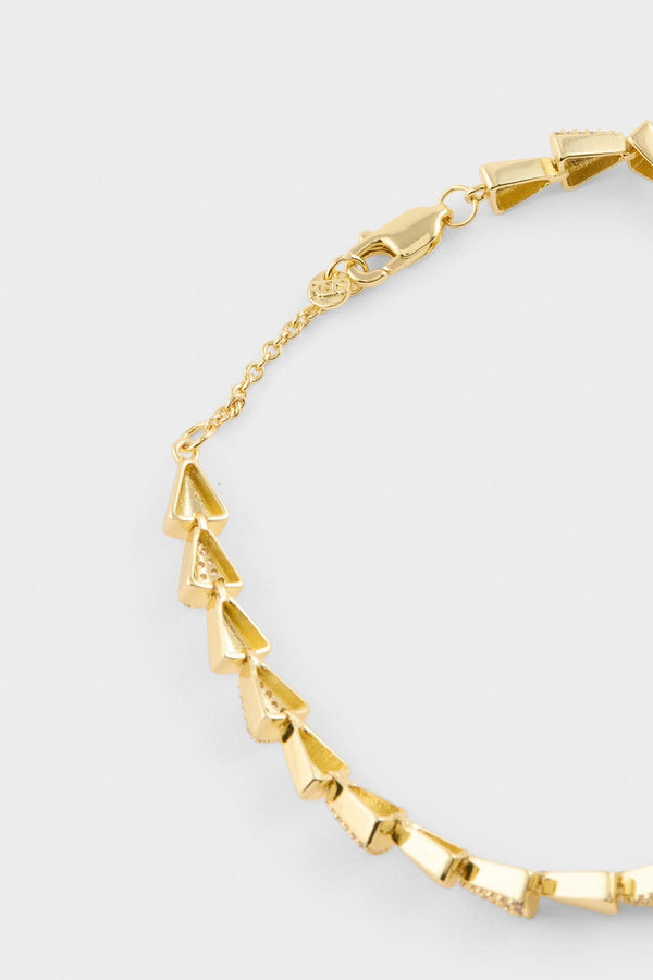 Reis X DeFacto Triangle Figure Gold Bracelet
