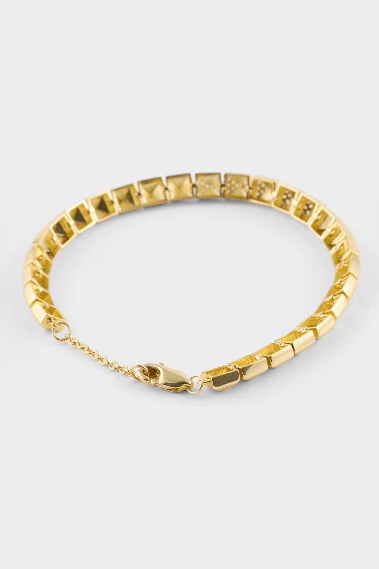 Reis X DeFacto Square Figure Gold Bracelet