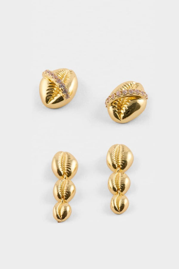Reis X DeFacto 2-Pack Gold Earrings