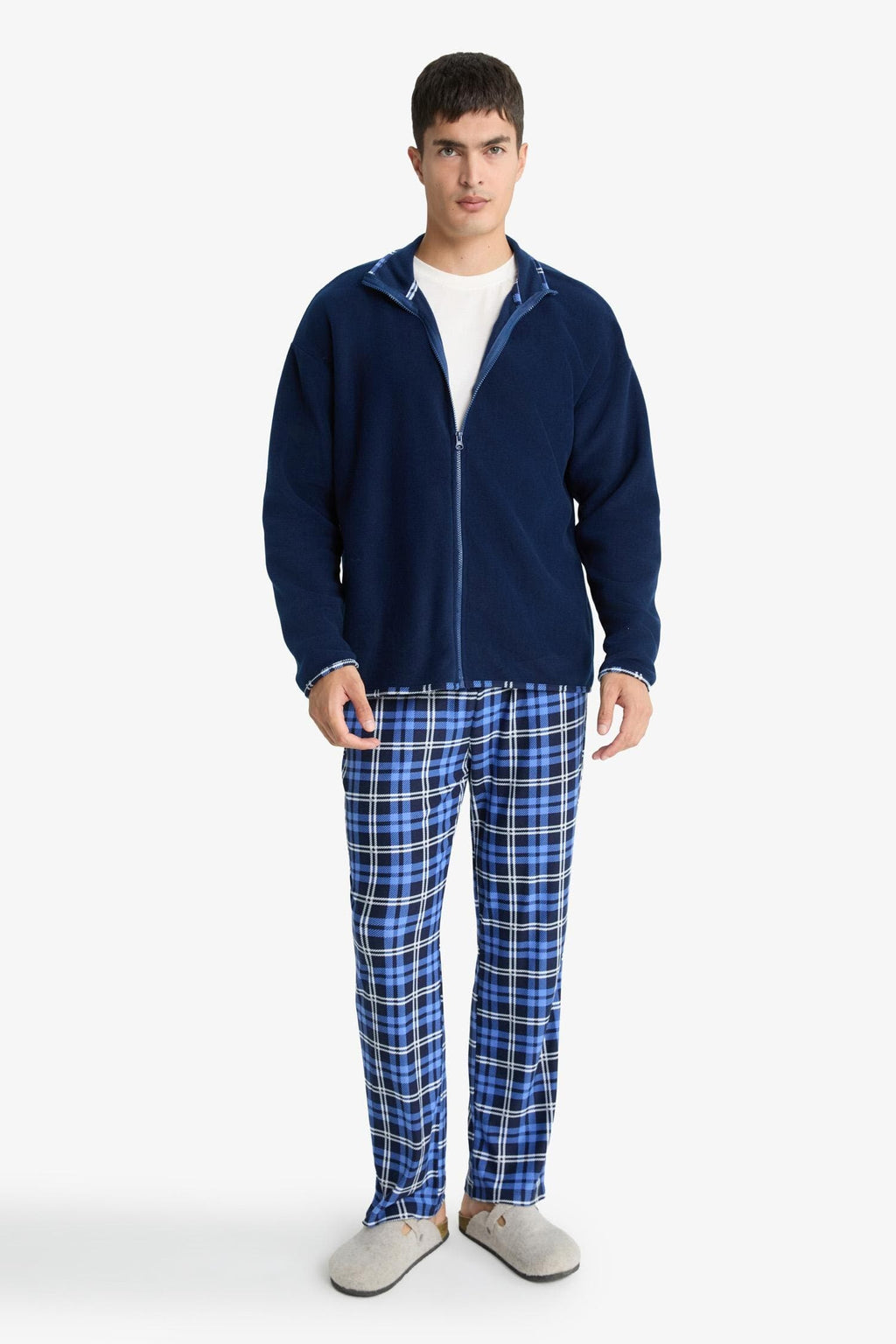Regular Fit Fleece Zippered Top