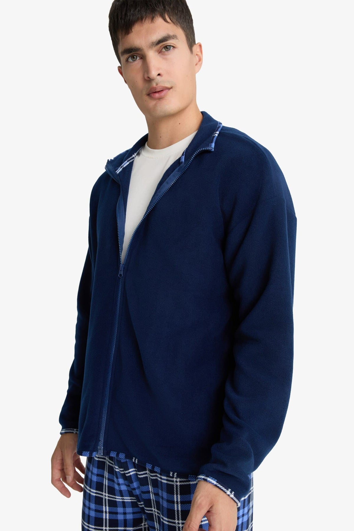 Regular Fit Fleece Zippered Top