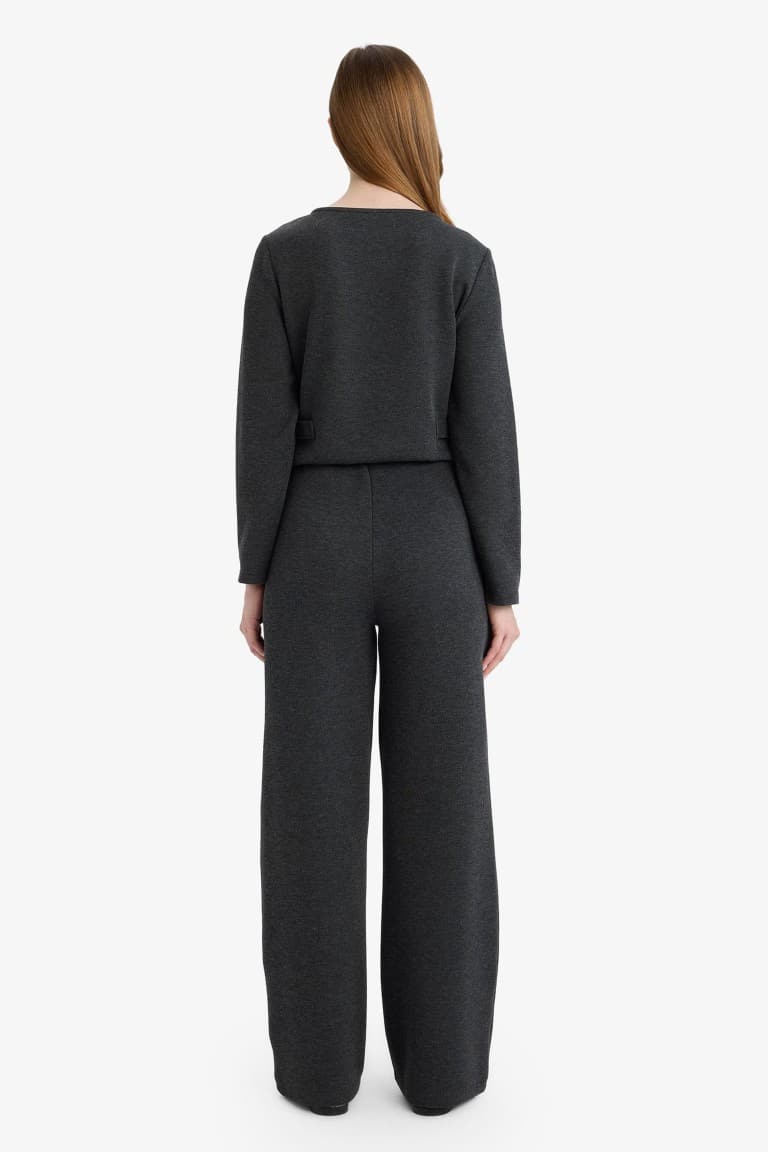 Straıght Fit Straight Leg Pique Trousers