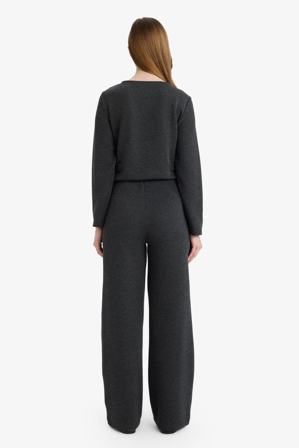 Straıght Fit Straight Leg Pique Trousers