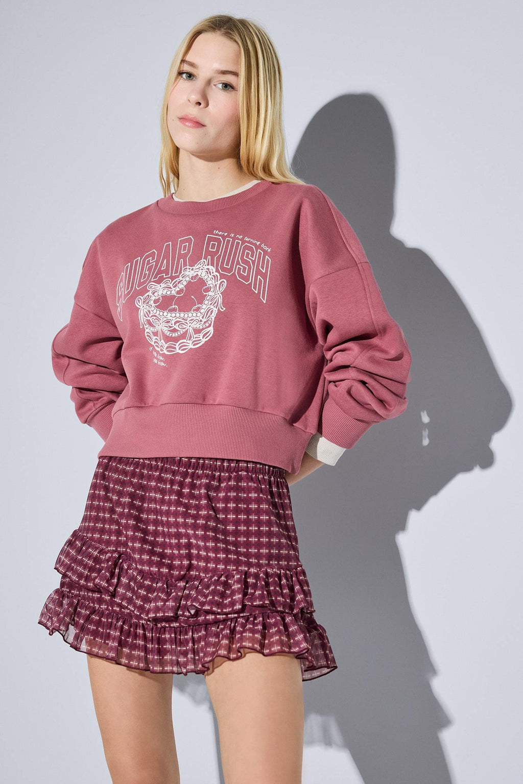 Crew Neck Printed Sweatshirt