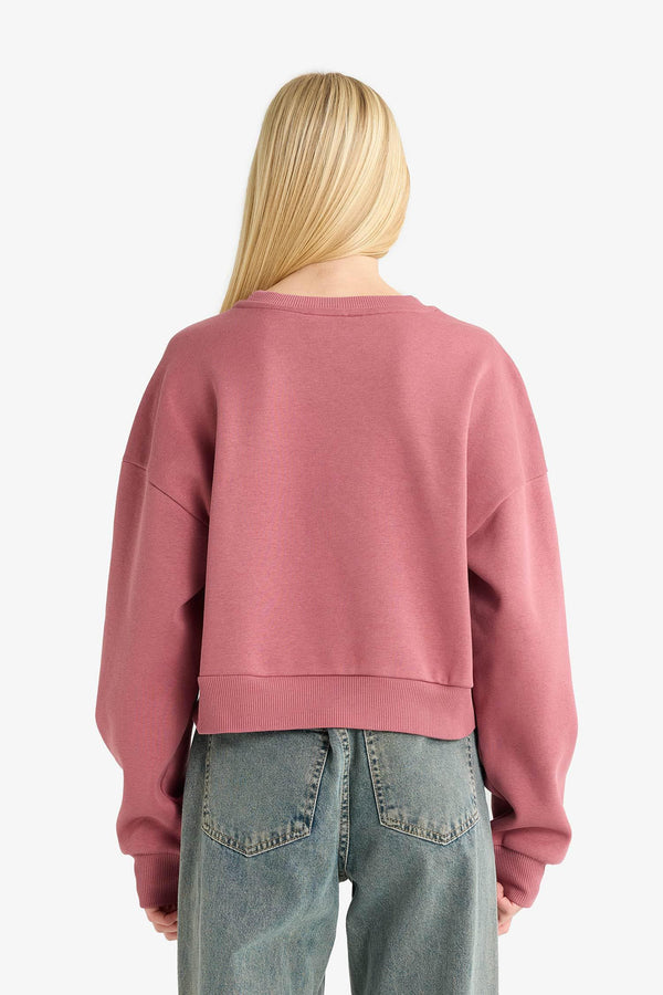 Crew Neck Printed Sweatshirt
