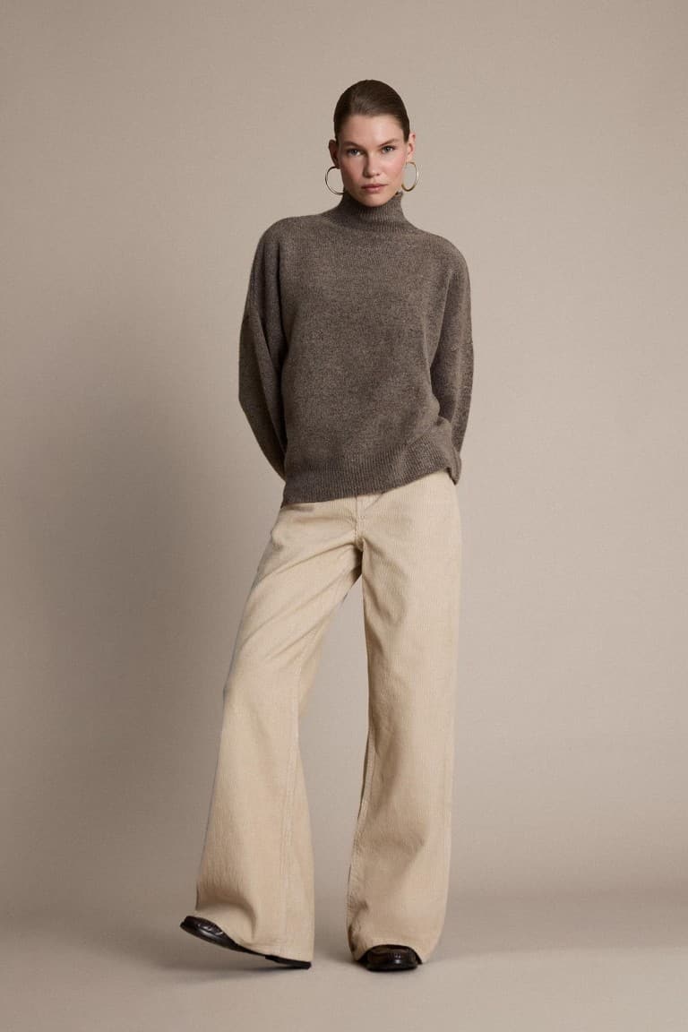 100% Cotton Wide Leg Double Pocket High Waist Wide Leg Velvet Trousers Main image