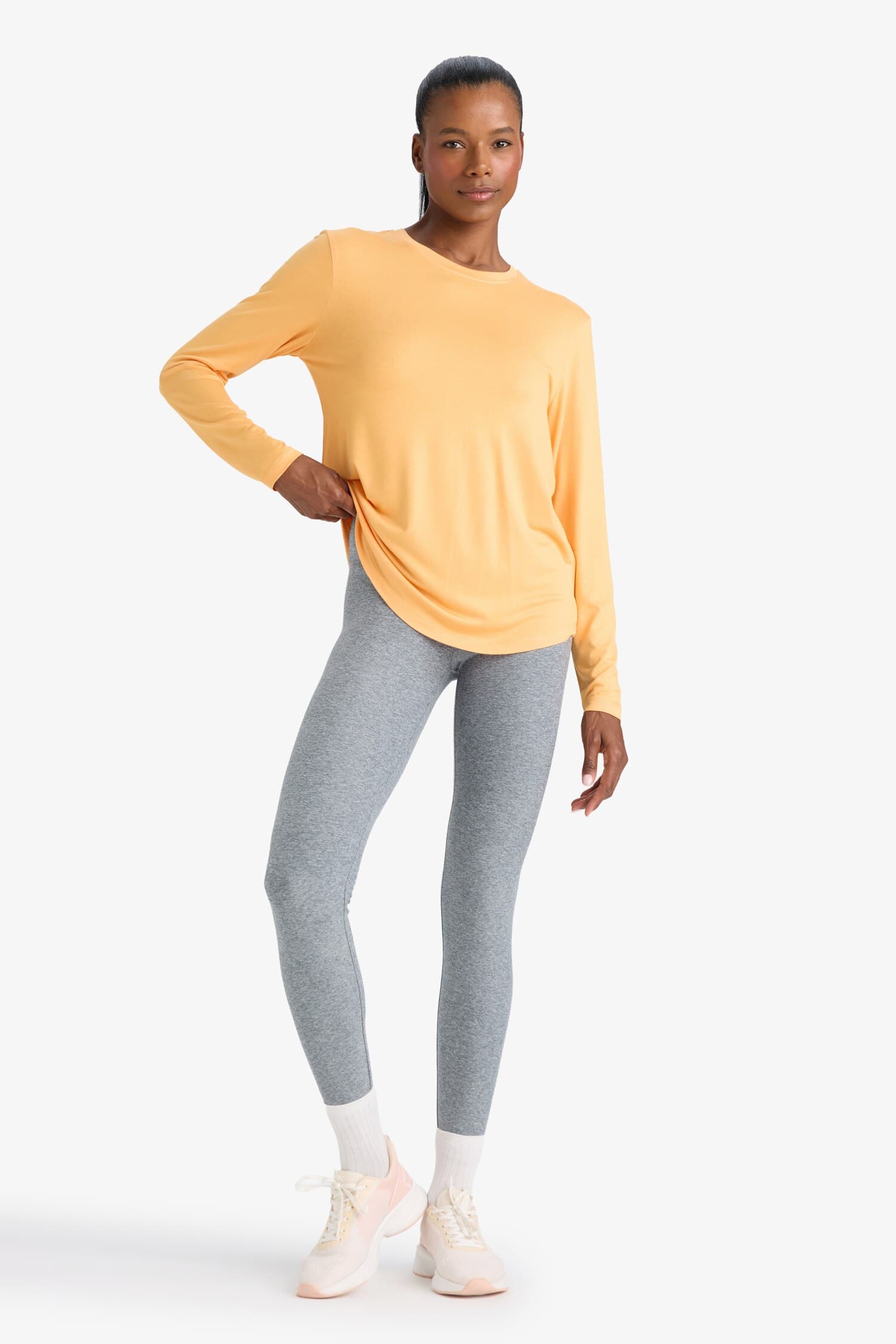 Standard Fit Crew Neck Athlete Long Sleeve T-Shirt Secondary image