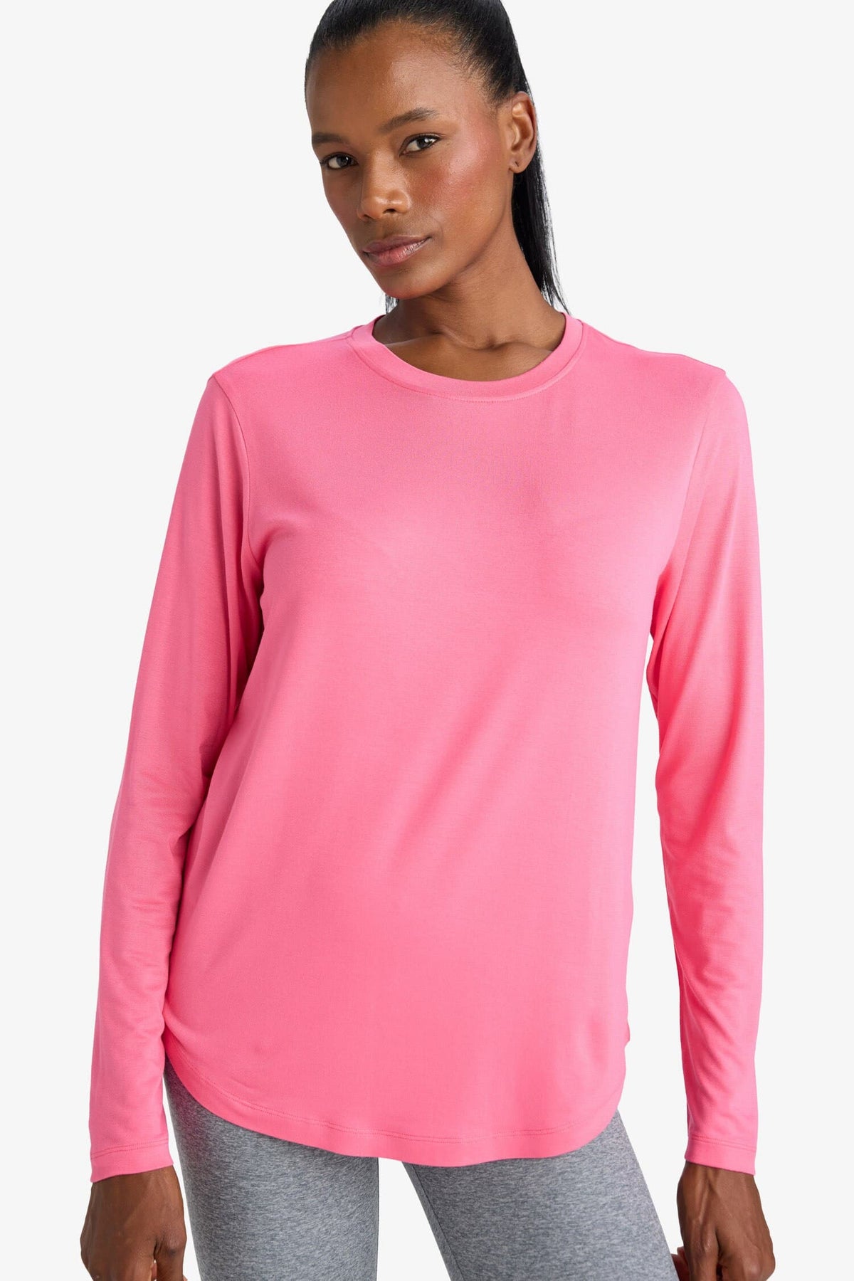Standard Fit Crew Neck Athlete Long Sleeve T-Shirt Main image