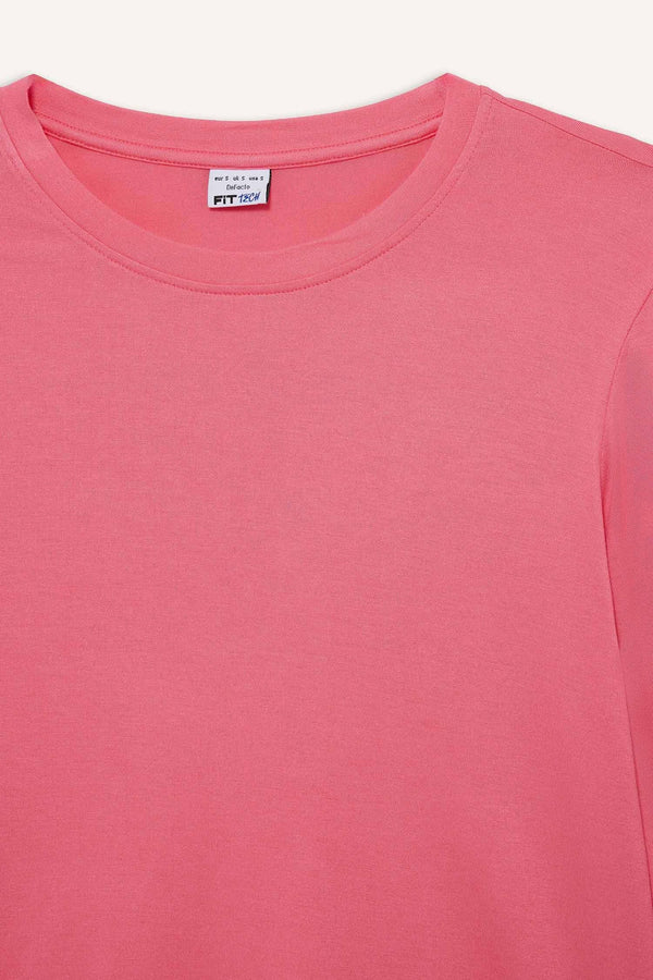 Standard Fit Crew Neck Athlete Long Sleeve T-Shirt