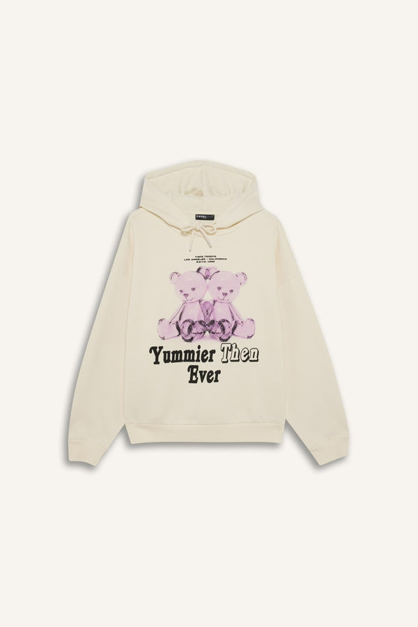 Oversize Wide Fit Hooded Printed KSweatshirt