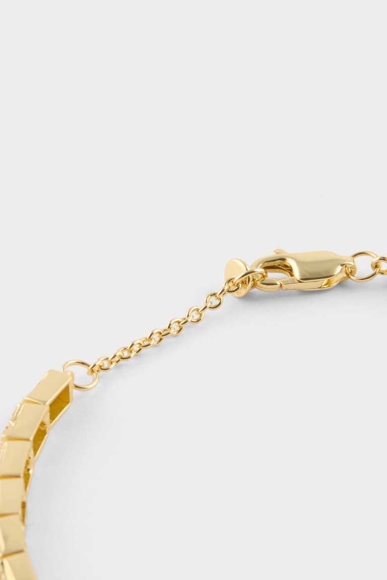 Reis X DeFacto Rectangle Patterned Gold Bracelet