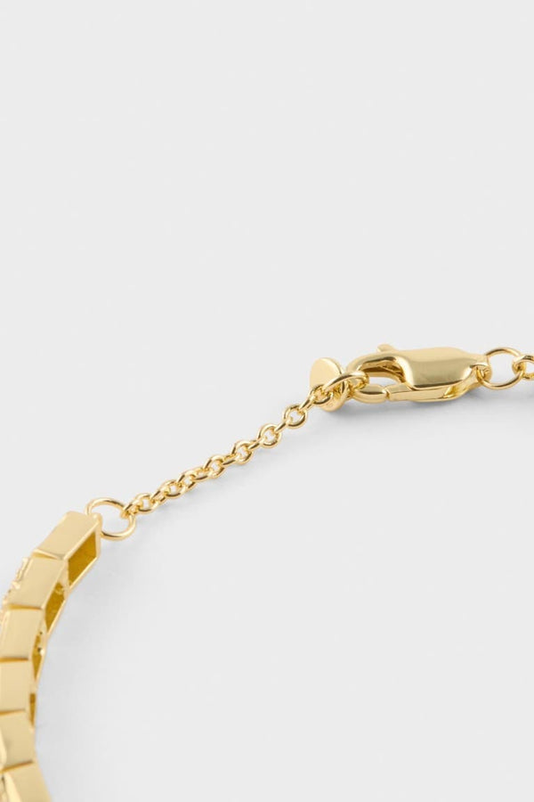 Reis X DeFacto Rectangle Patterned Gold Bracelet
