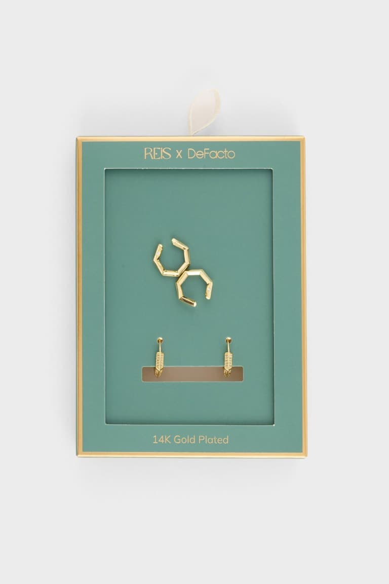 Reis X DeFacto 2-Pack Gold Earrings