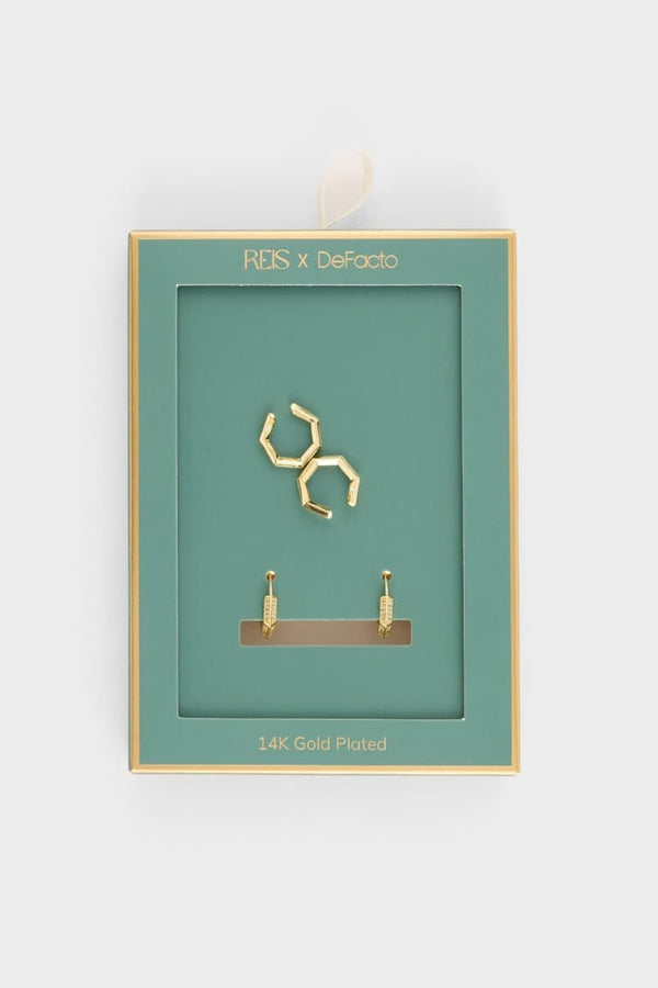 Reis X DeFacto 2-Pack Gold Earrings