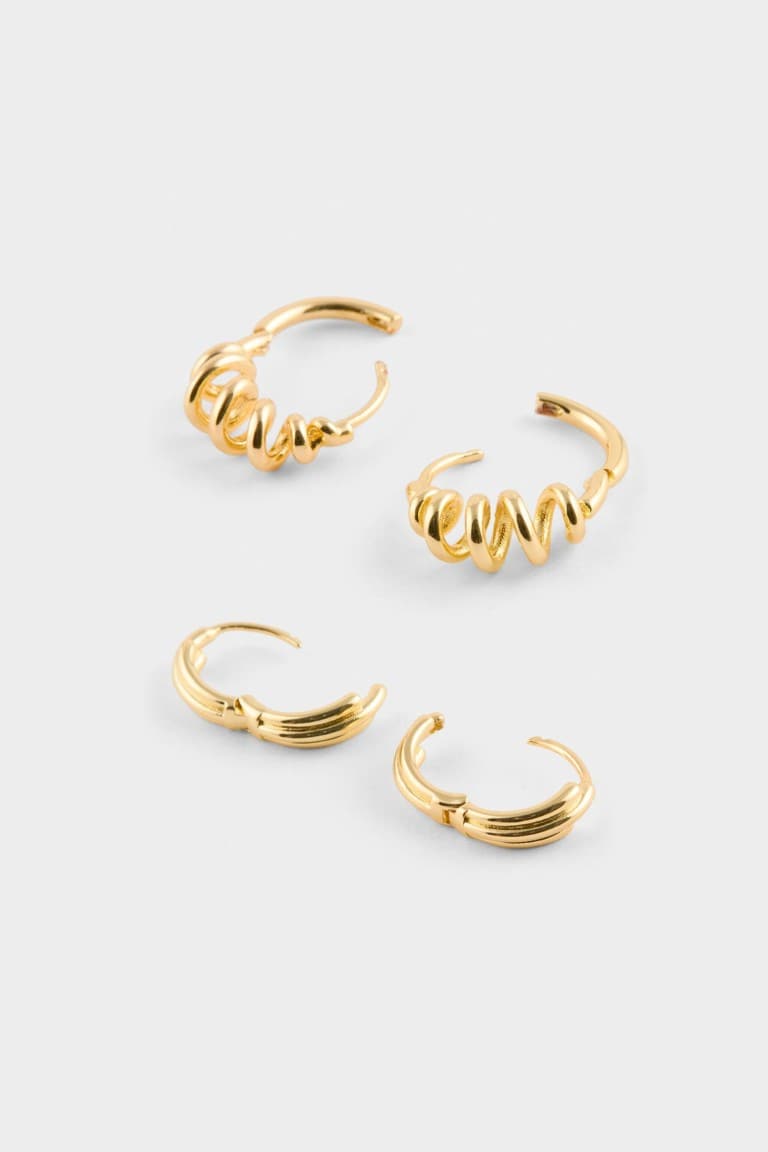 Reis X DeFacto 2-Pack Gold Earrings