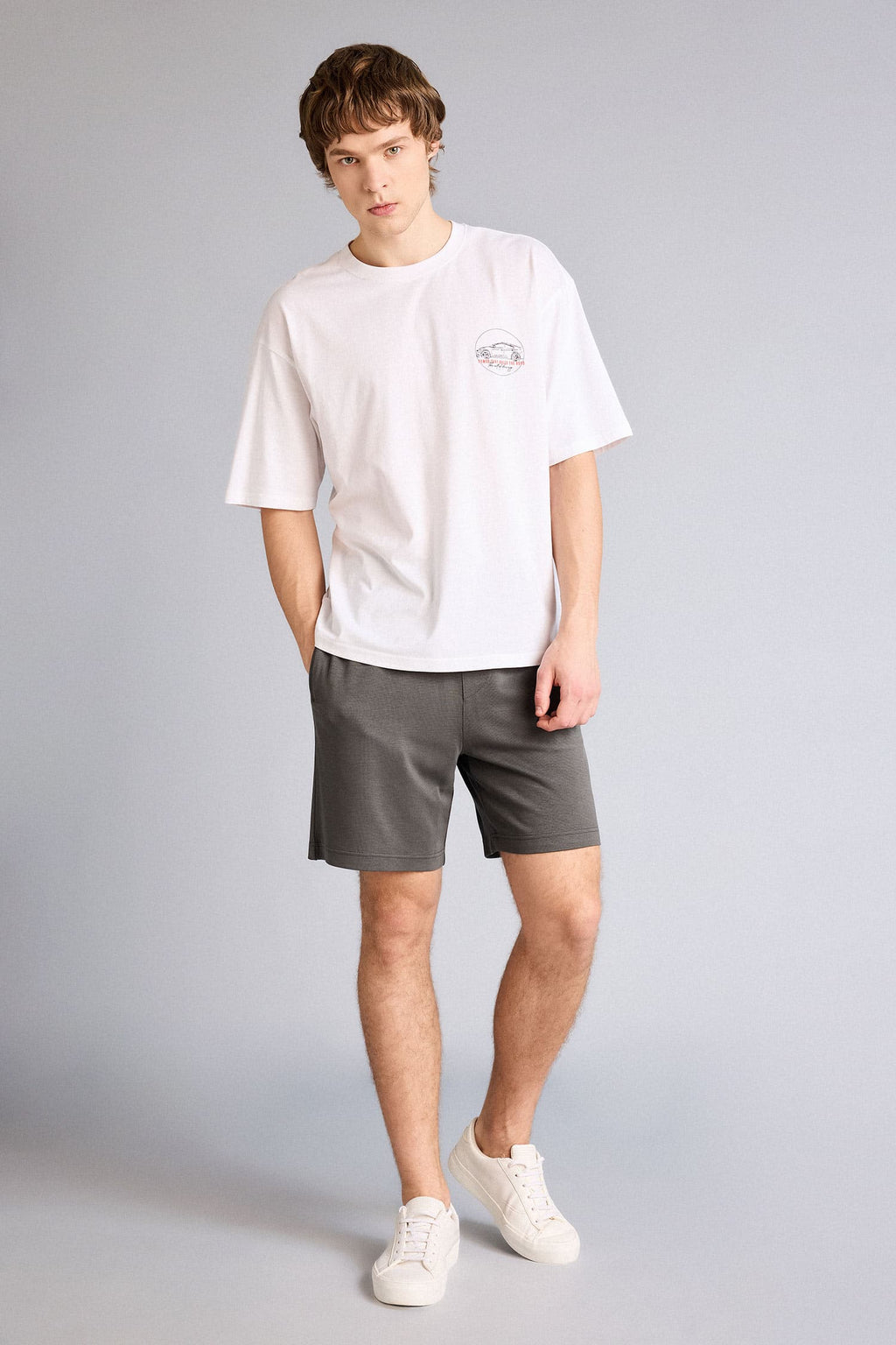 Ultra Soft Touch Elastic Waist Detailed Pocket Shorts