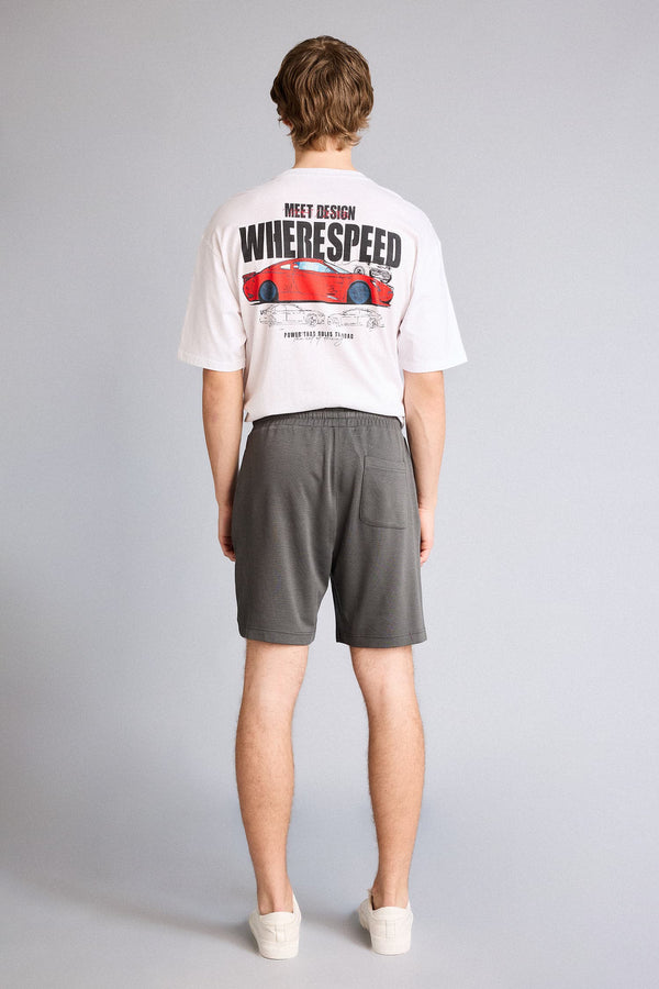 Ultra Soft Touch Elastic Waist Detailed Pocket Shorts