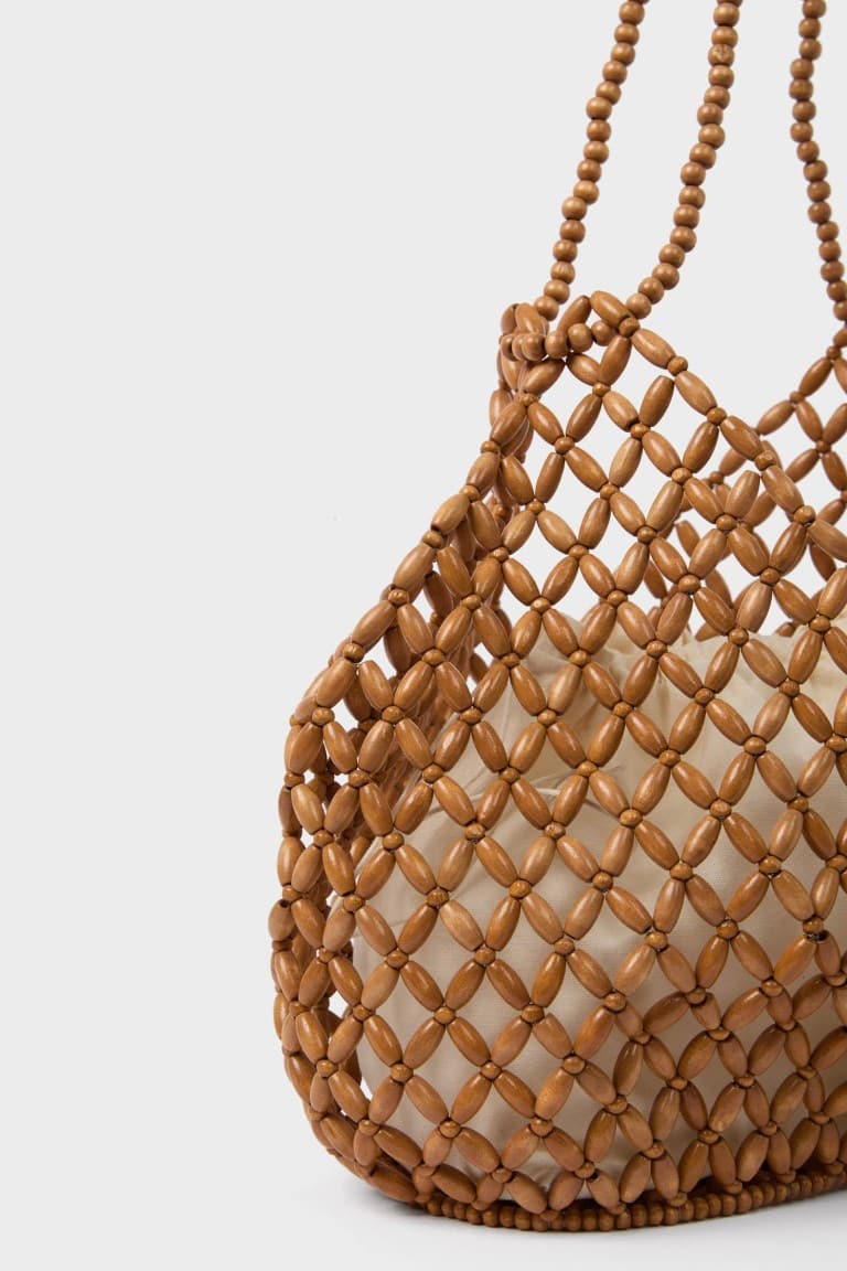 Manuka x Defacto Women Wooden Beaded Shoulder Bag