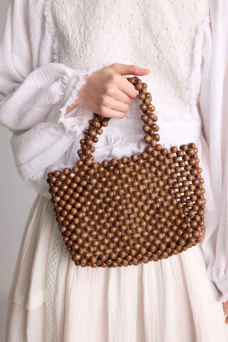 Manuka x Defacto Women Wooden Beaded Handbag