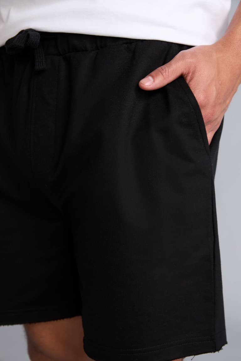 100% Cotton Slim Fit Waist Elastic Basic Knee High Shorts
