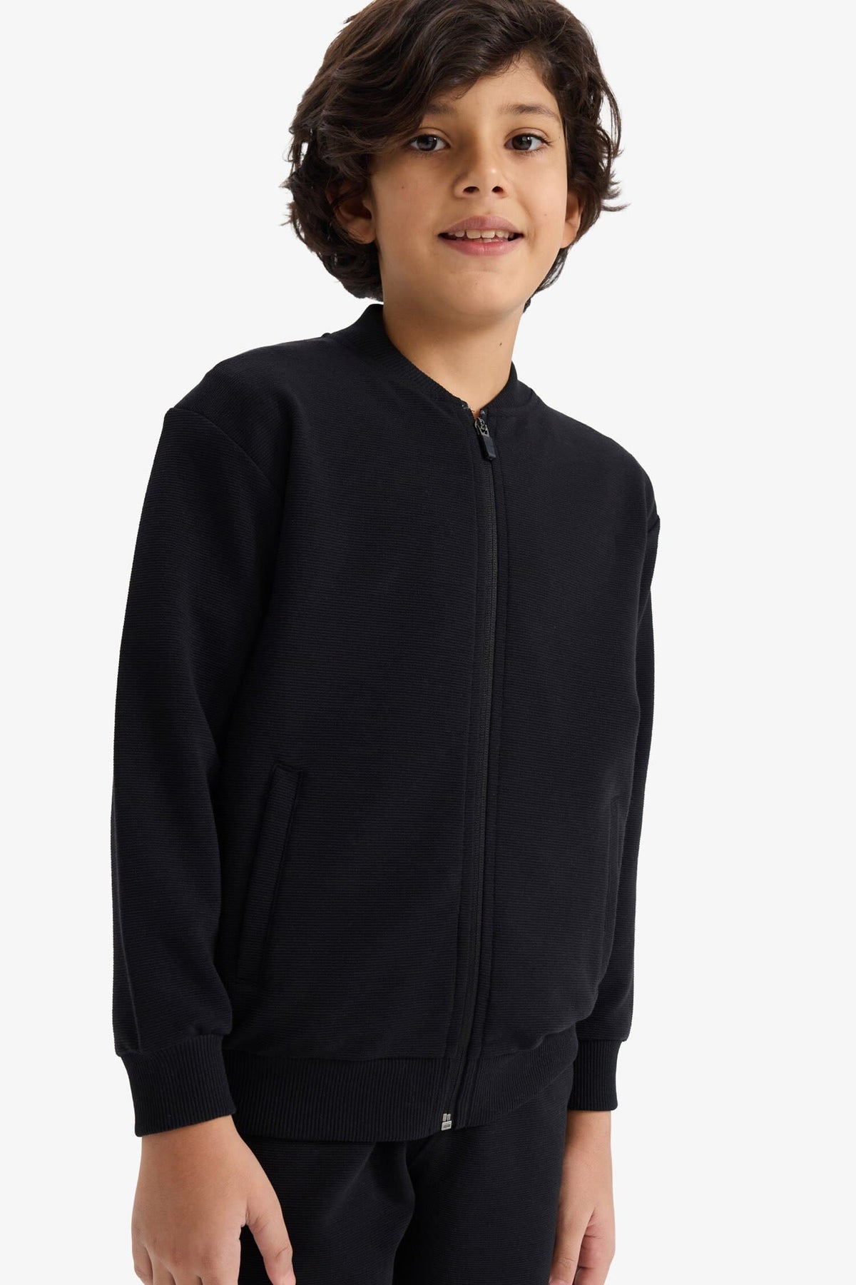 College Collar Bomber Cardigan Boy Main image