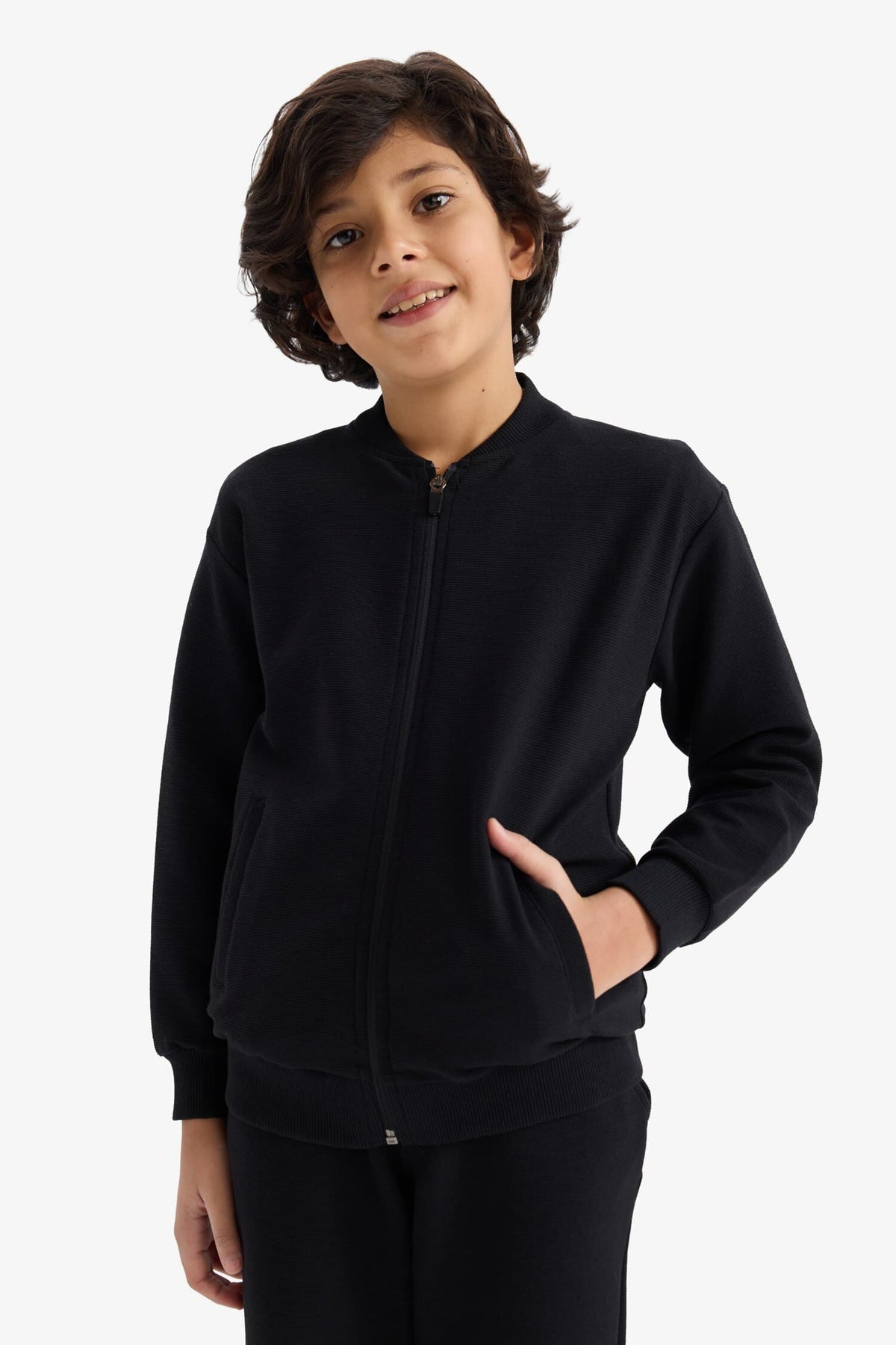 College Collar Bomber Cardigan Boy