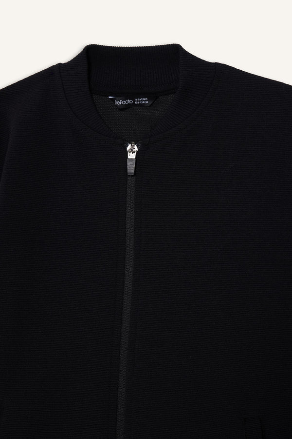 College Collar Bomber Cardigan Boy
