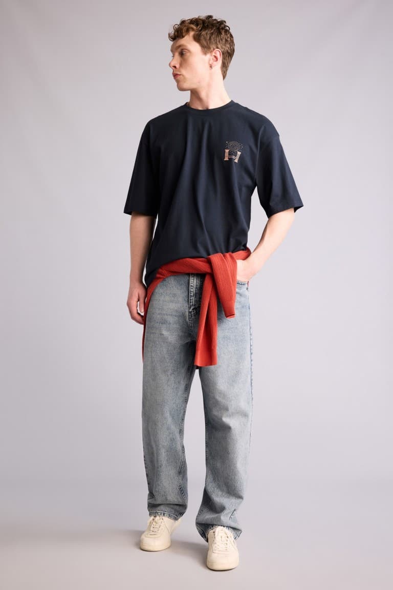 100% Cotton Boxy Fit Printed T-Shirt
