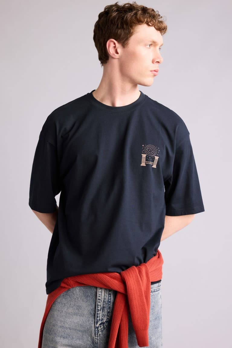 100% Cotton Boxy Fit Printed T-Shirt