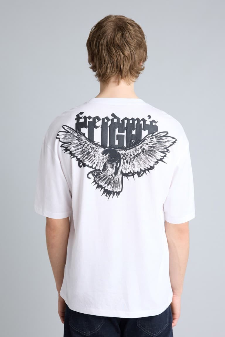 100% Cotton Boxy Fit Printed T-Shirt