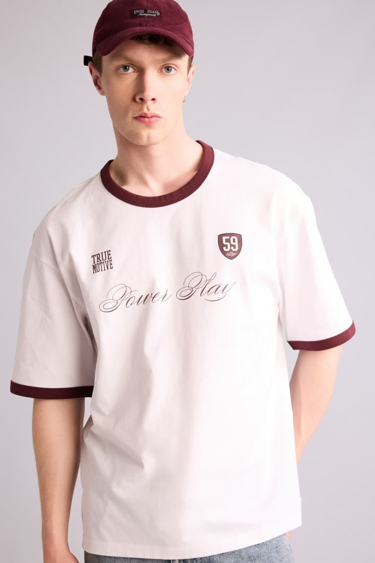 100% Cotton Boxy Fit Printed T-Shirt
