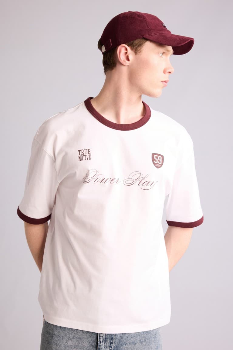 100% Cotton Boxy Fit Printed T-Shirt