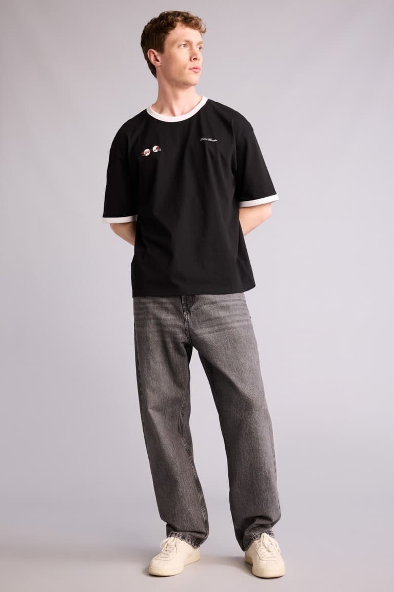 100% Cotton Boxy Fit Printed T-Shirt