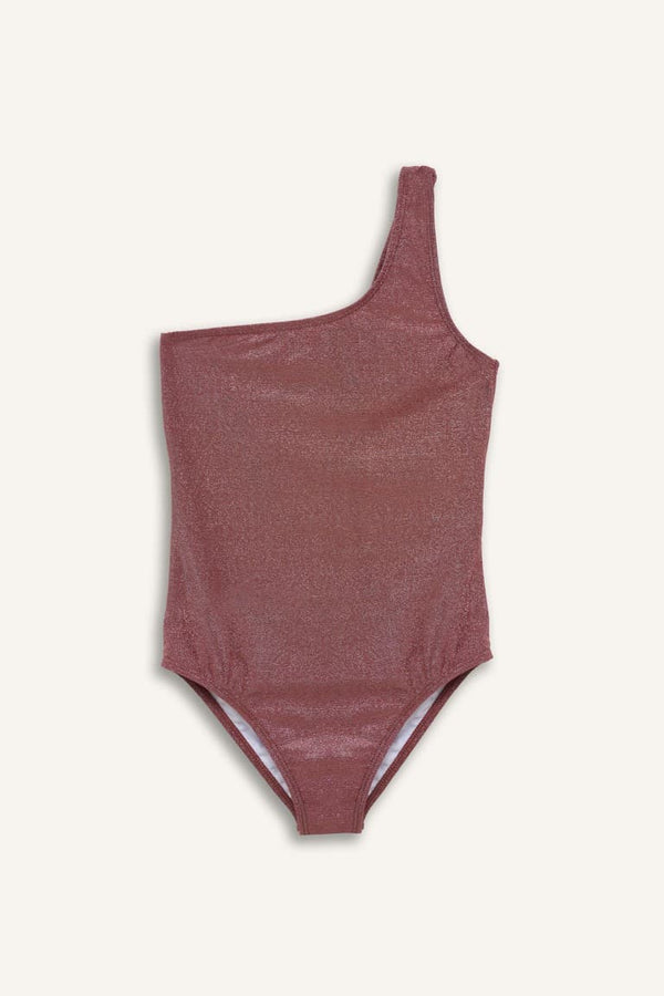Glittery Fabric Swimsuit Girls