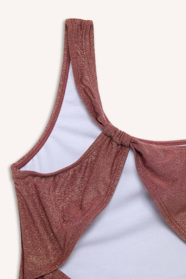 Glittery Fabric Swimsuit Girls