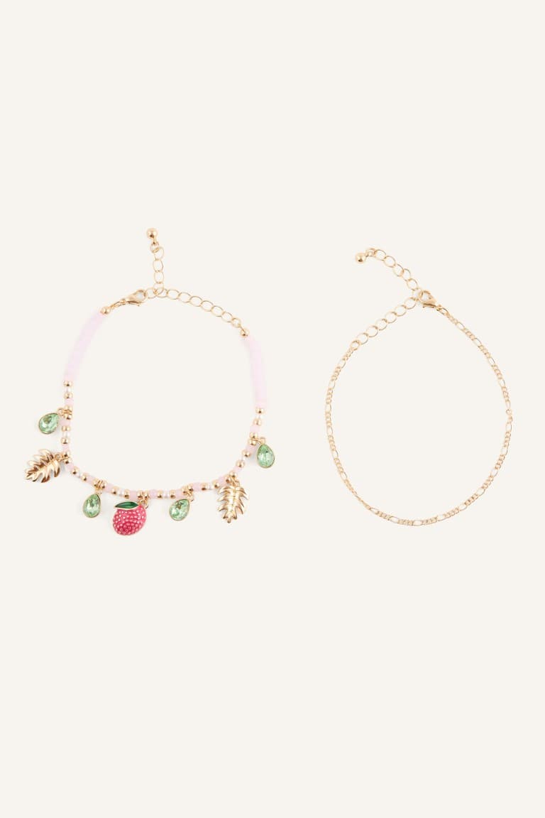 Women 2-Piece Fruit Patterned Bracelet