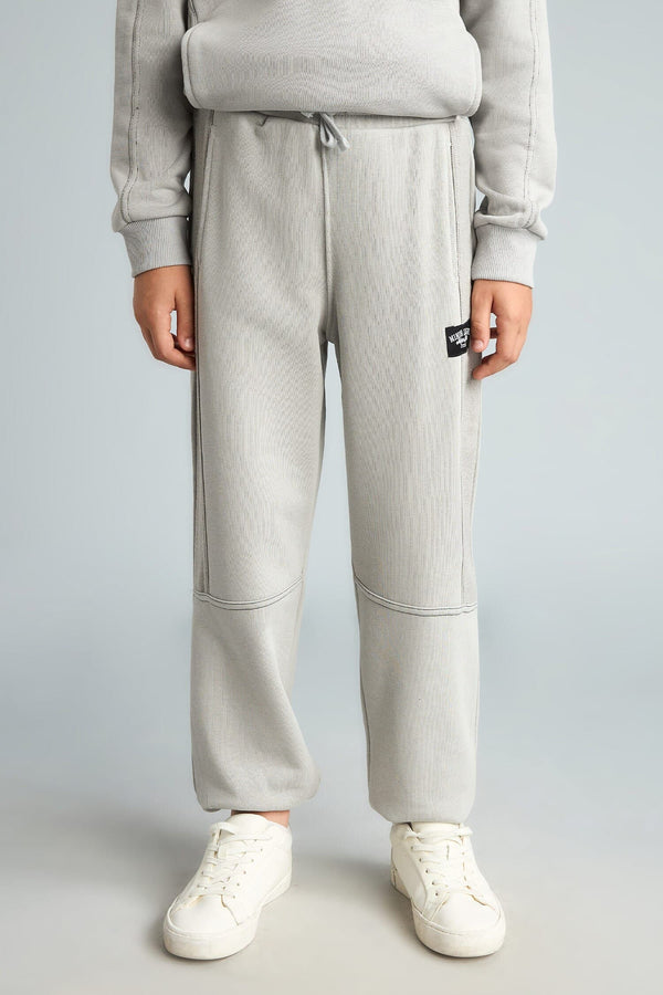 2-Pack Hooded Long Sleeve Printed Light Grey Set Boys