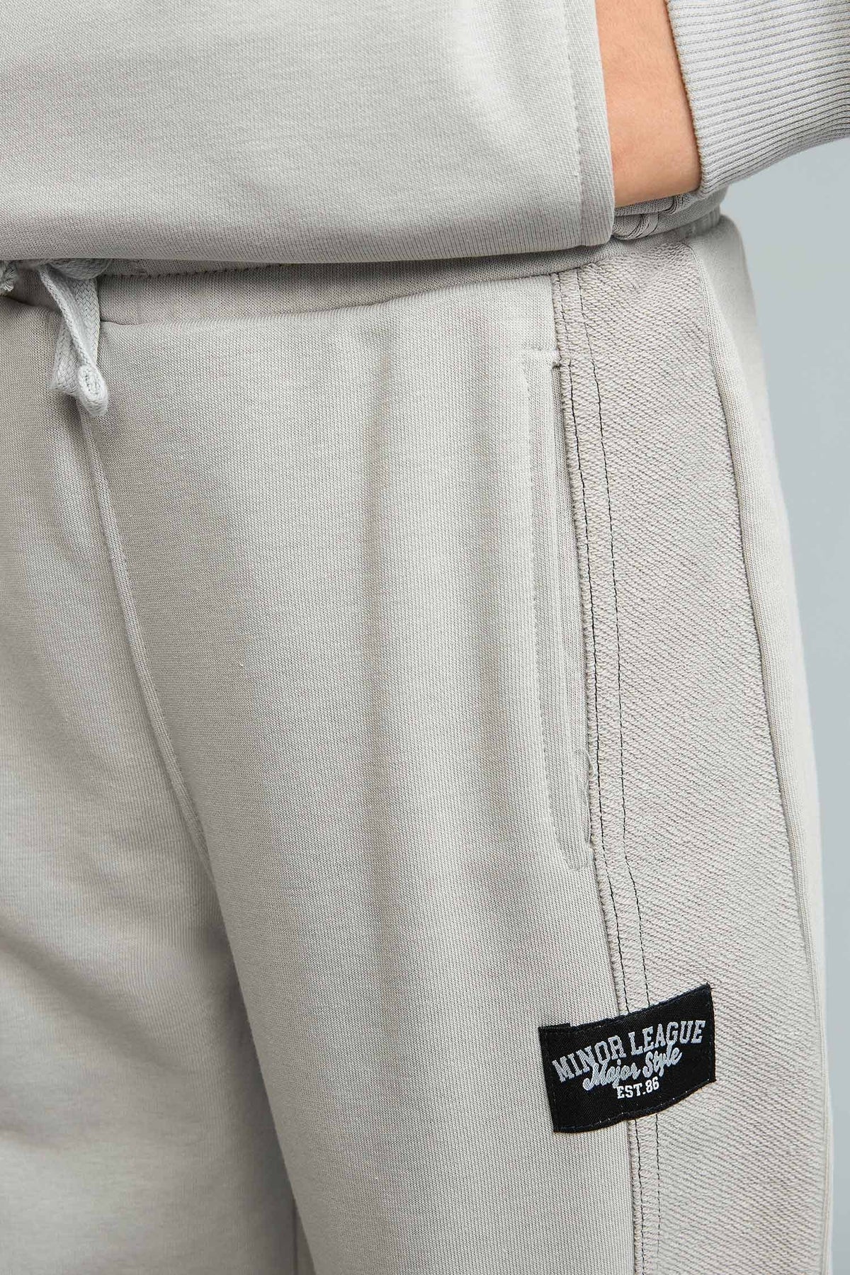 2-Pack Hooded Long Sleeve Printed Light Grey Set Boys