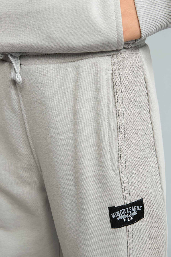 2-Pack Hooded Long Sleeve Printed Light Grey Set Boys