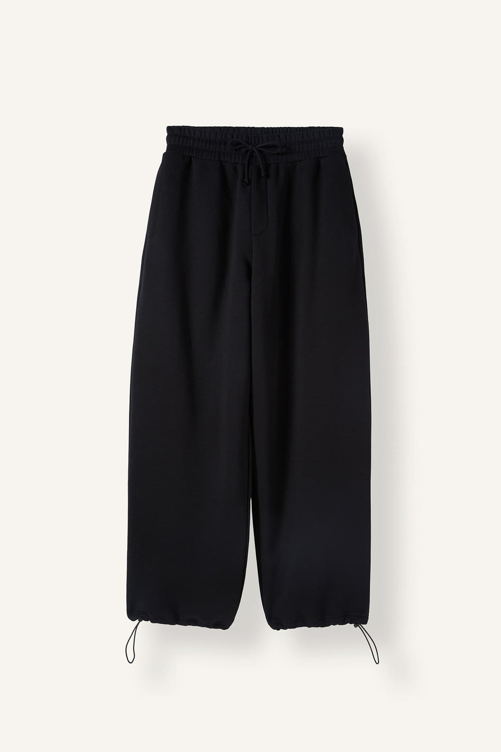 Baloon Fit Elastic Waist Lace-Up Trousers